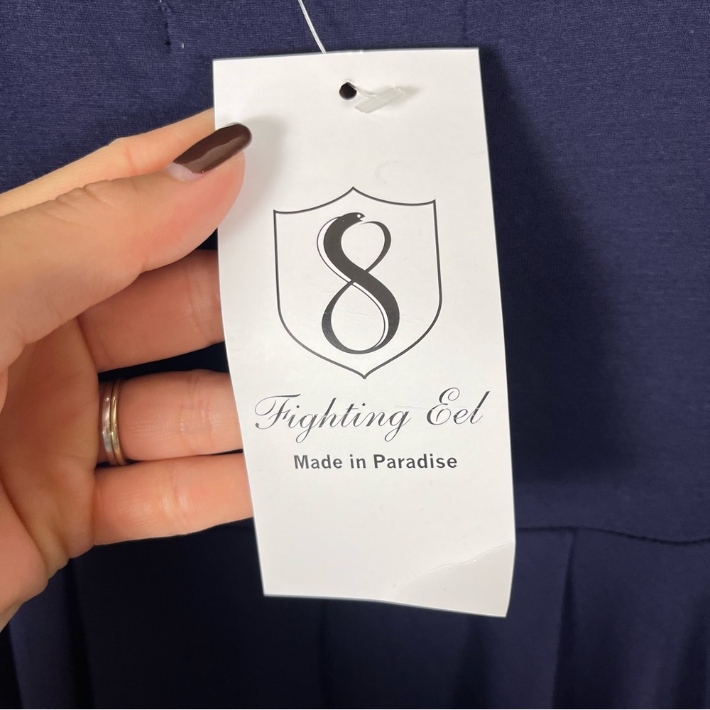 Fighting Eel Mira Dress Size Small Basic Navy Sle… - image 9